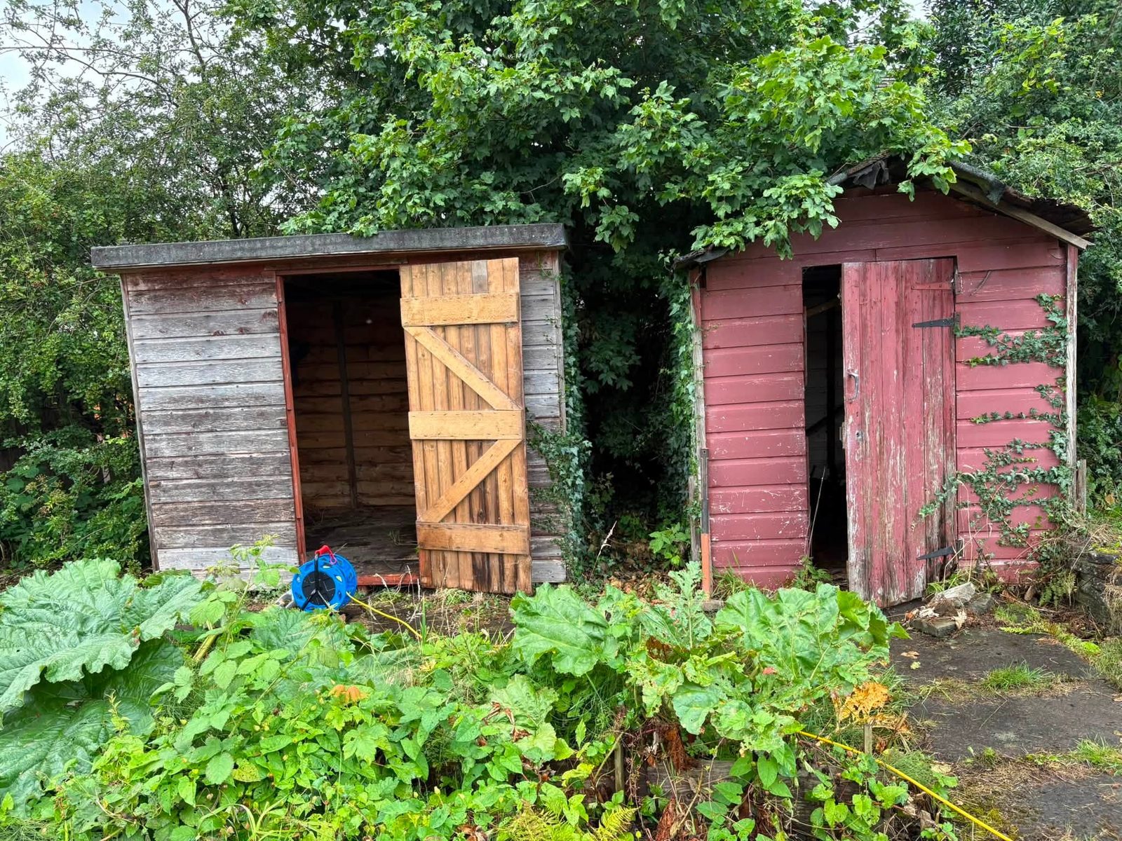 Garden sheds ready for clearance work